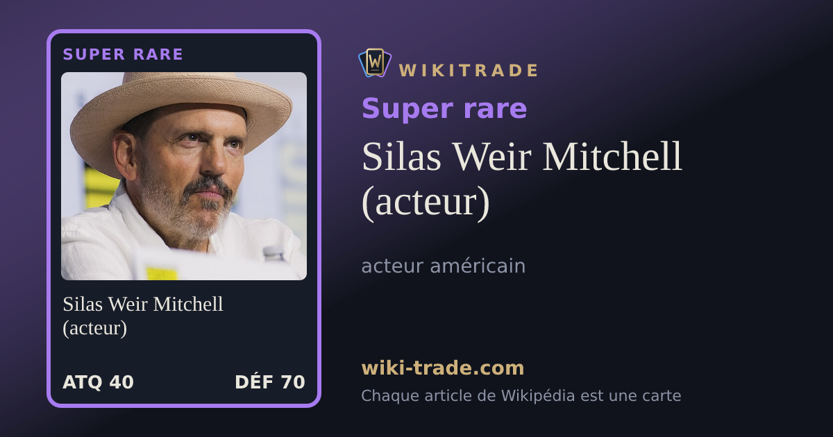 Silas Weir Mitchell (acteur) — carte Super rare