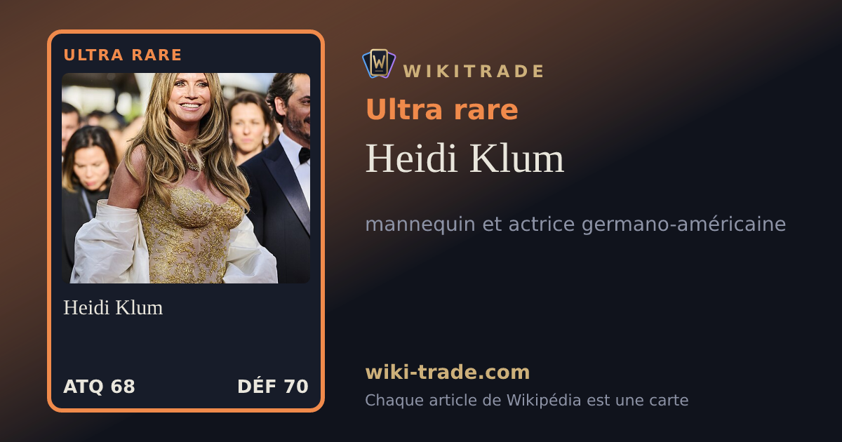 Heidi Klum — carte Ultra rare