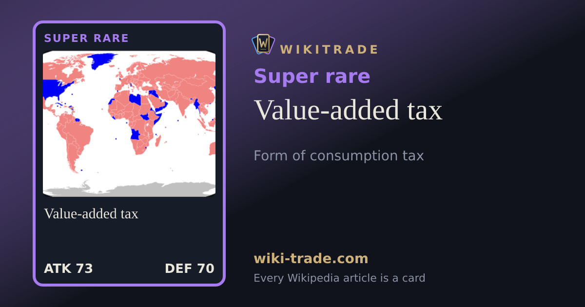 Value-added tax — Super rare card