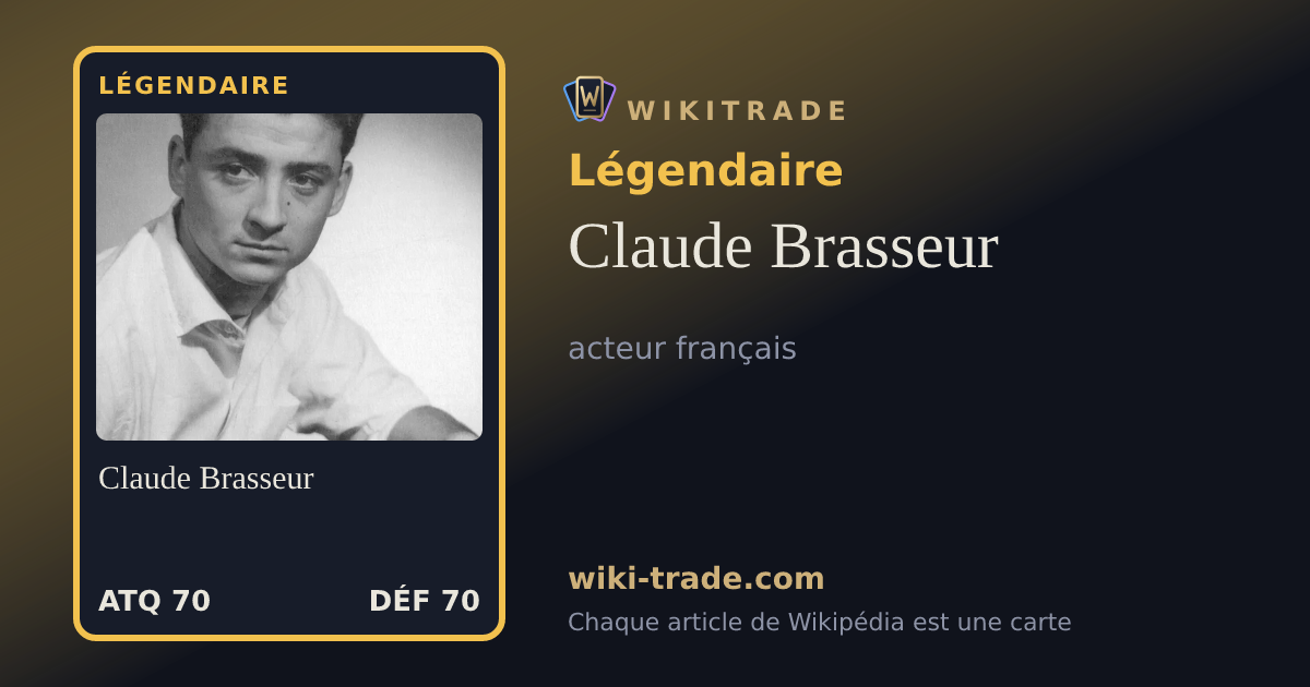 Claude Brasseur — carte Légendaire