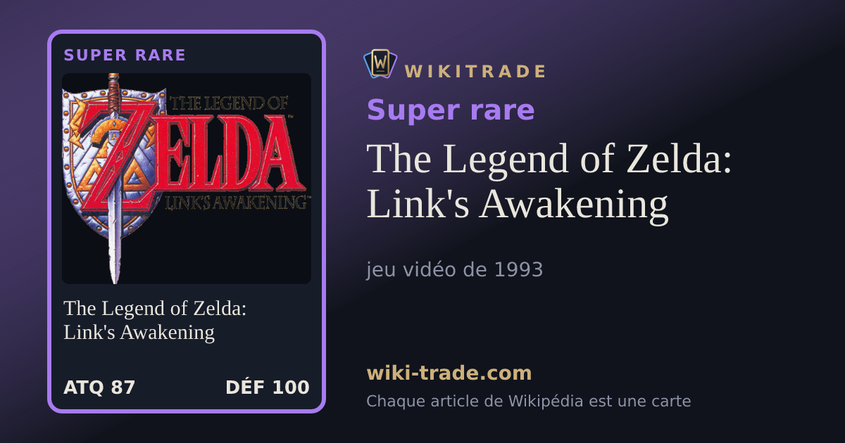 The Legend of Zelda: Link's Awakening — carte Super rare