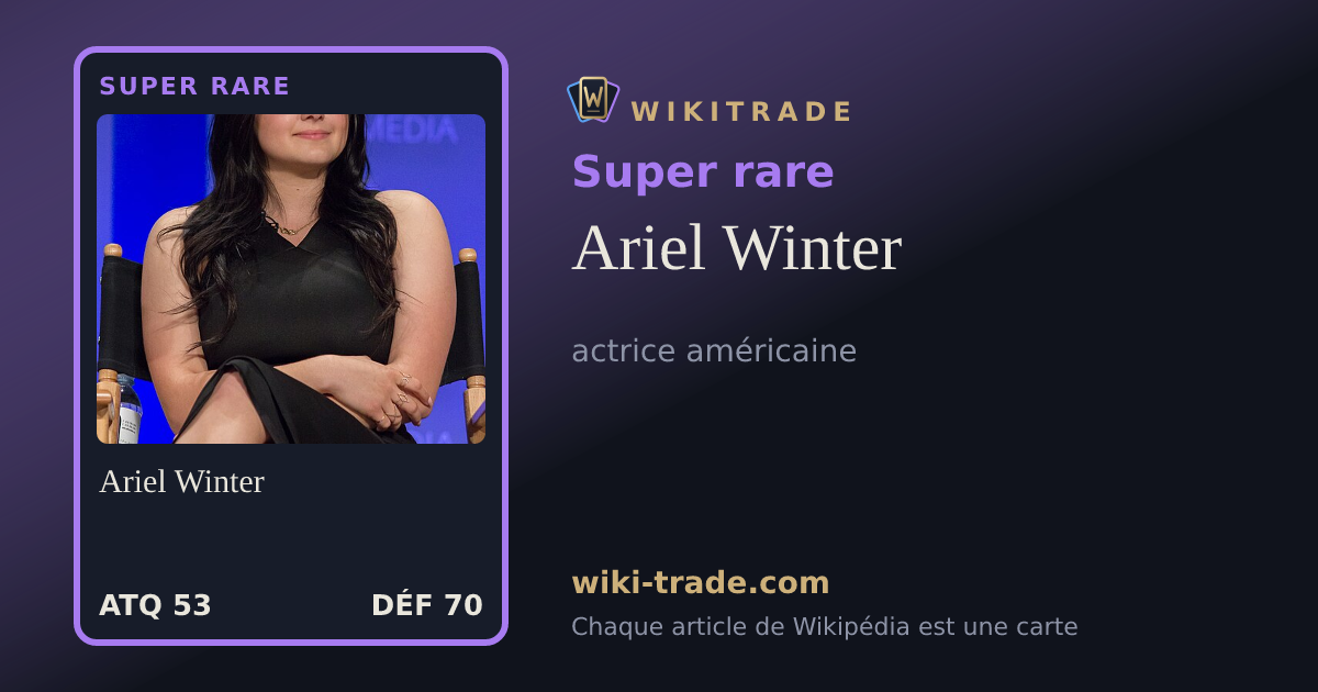 Ariel Winter — carte Super rare