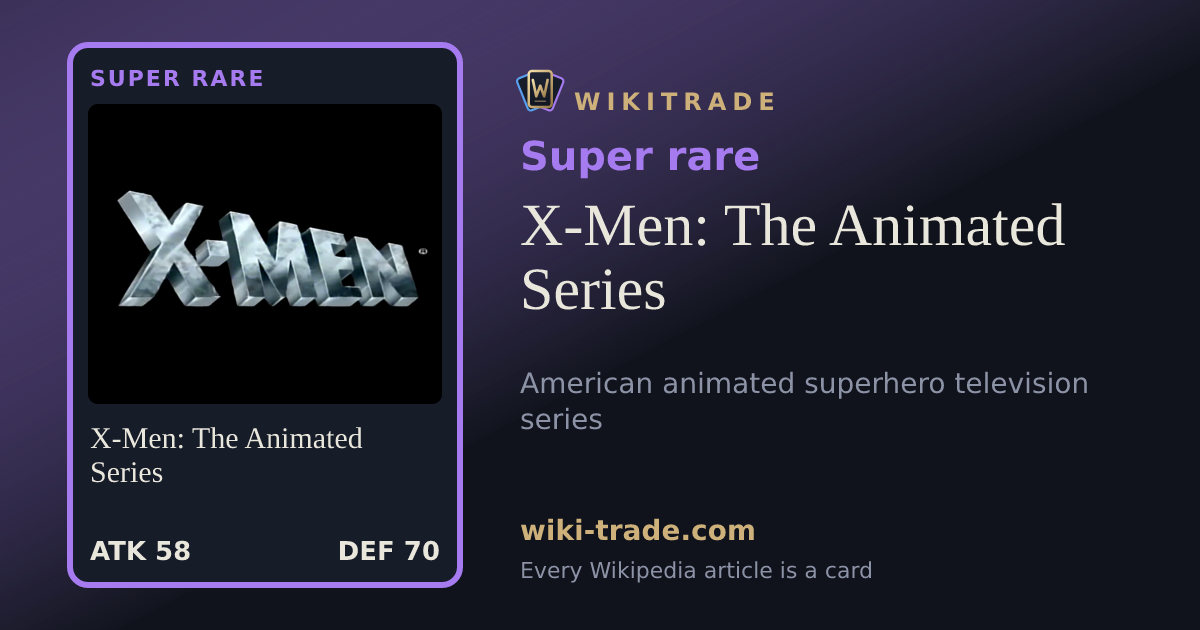 X-Men: The Animated Series — Super rare card