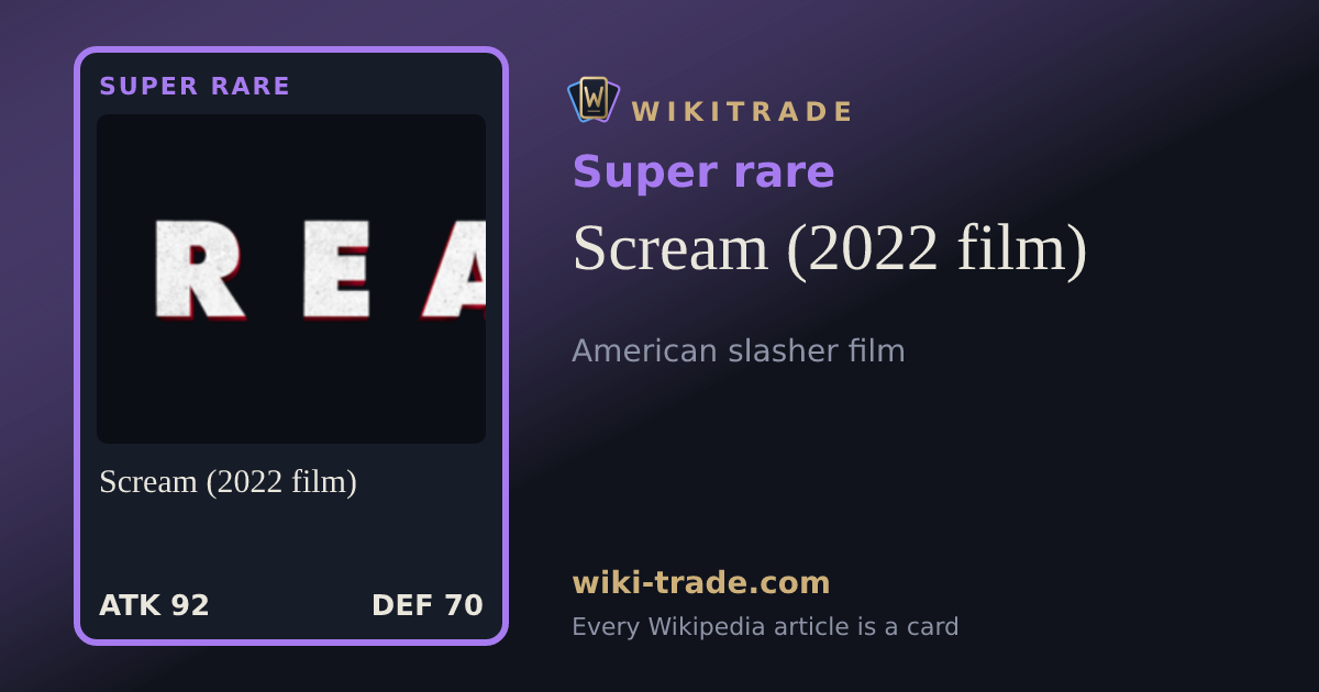 Scream (2022 film) — Super rare card