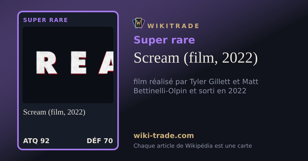 Scream (film, 2022) — carte Super rare