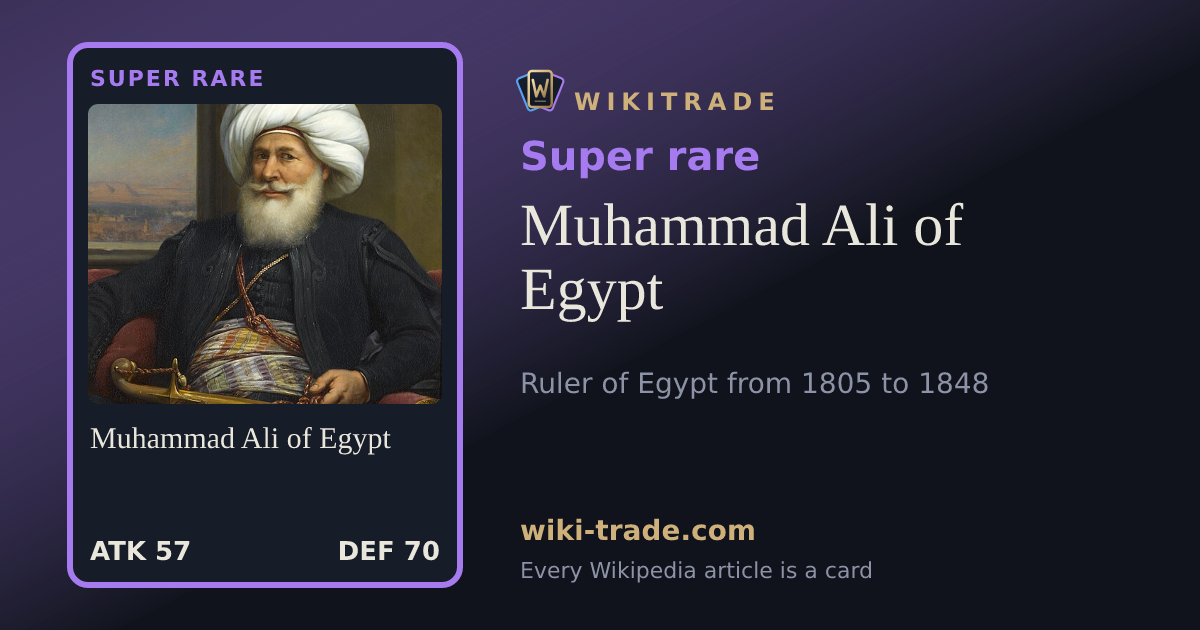 Muhammad Ali of Egypt — Super rare card