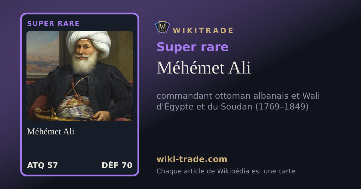 Méhémet Ali — carte Super rare
