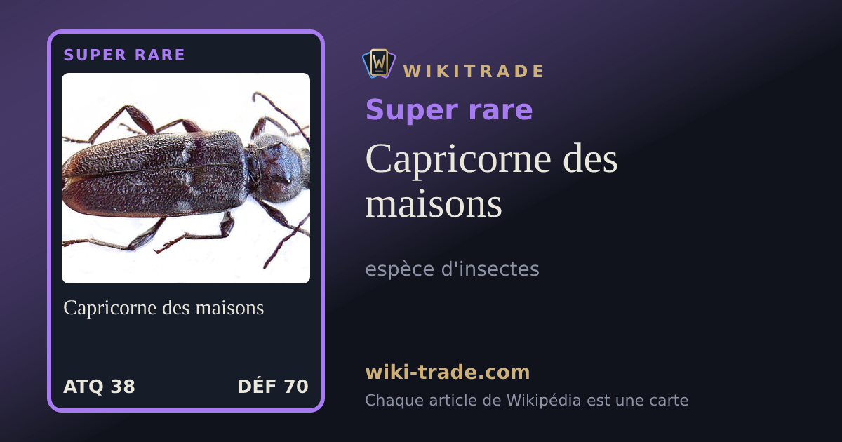 Capricorne des maisons — carte Super rare