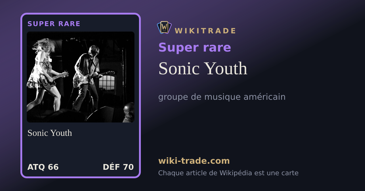 Sonic Youth — carte Super rare
