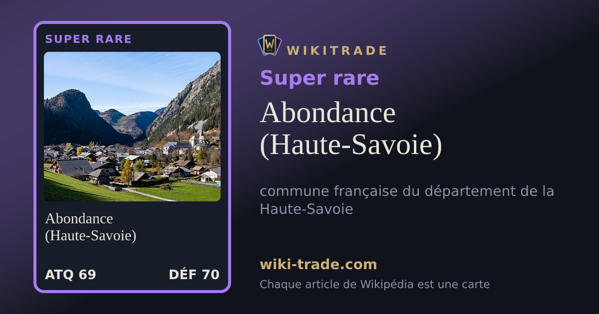 Abondance (Haute-Savoie) — carte Super rare