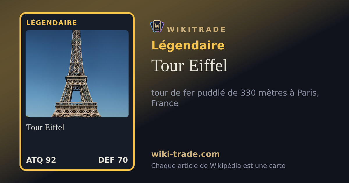 Tour Eiffel — carte Légendaire