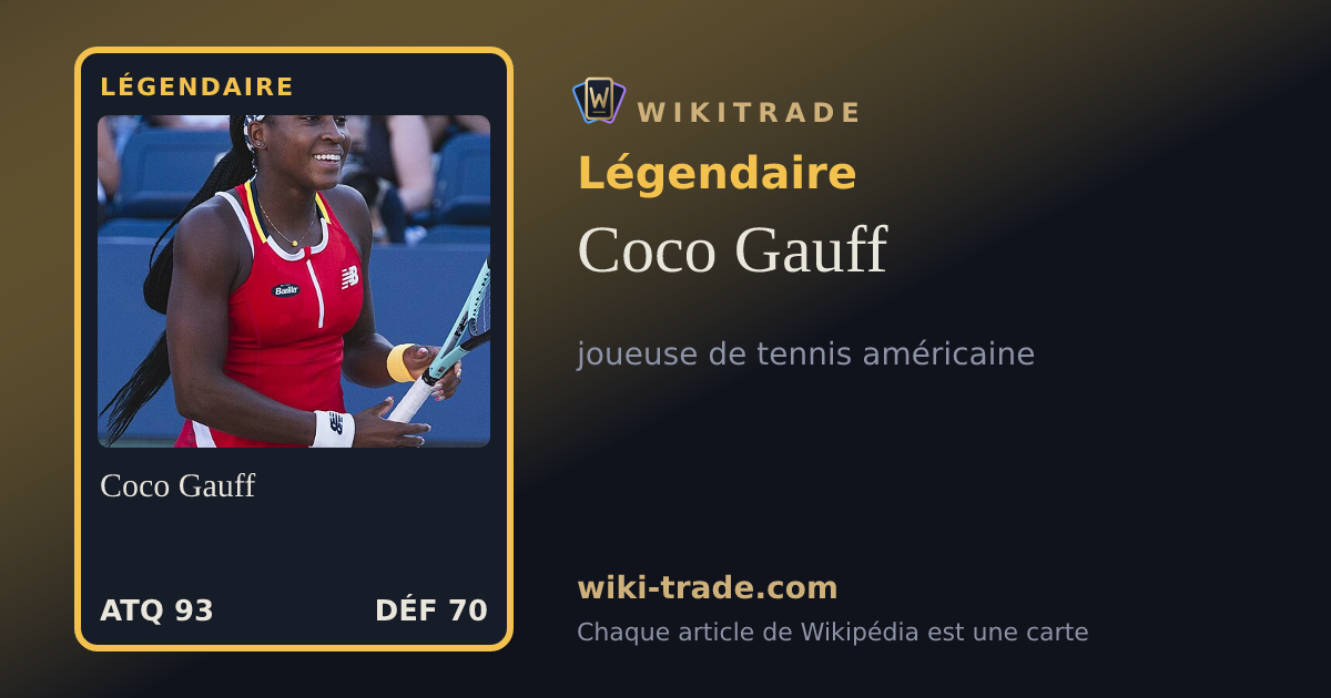 Coco Gauff — carte Légendaire