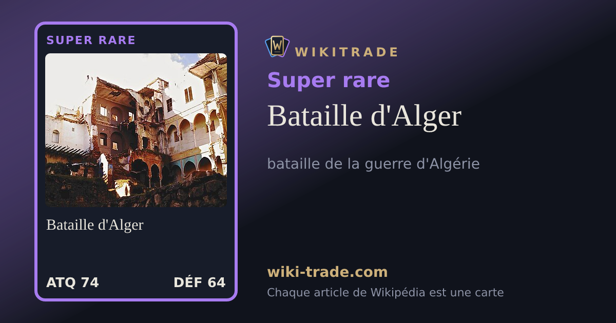 Bataille d'Alger — carte Super rare