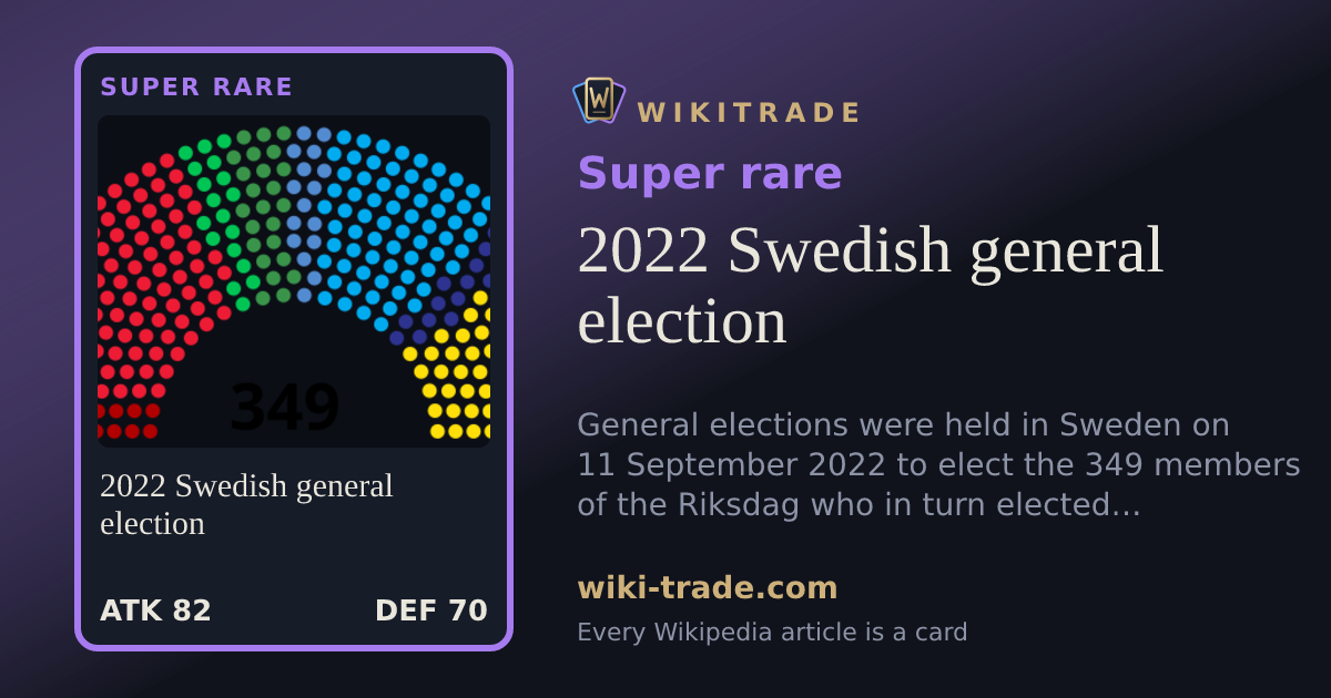2022 Swedish general election — Super rare card