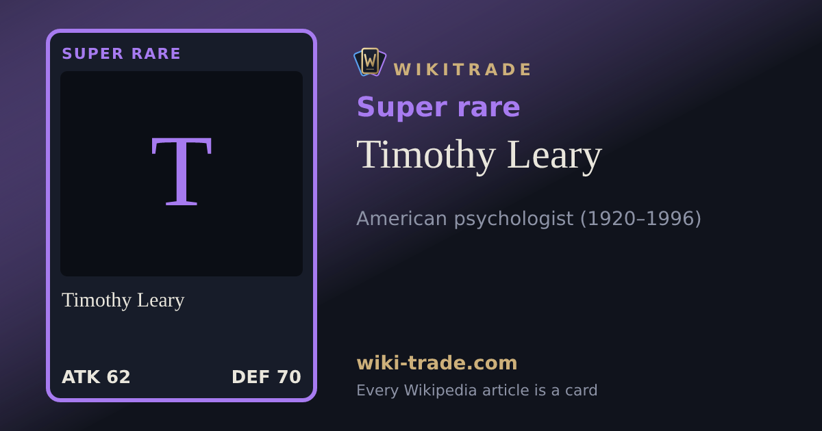 Timothy Leary — Super rare card