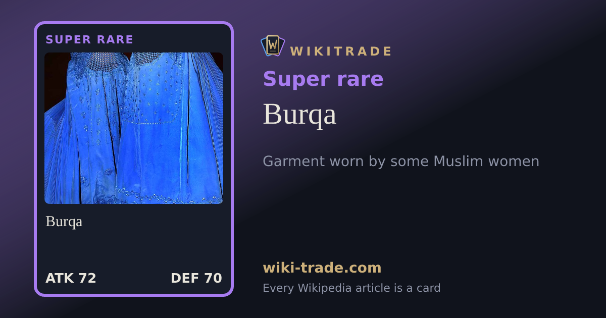 Burqa — Super rare card