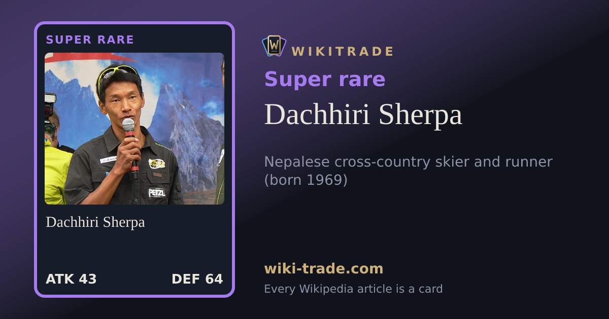 Dachhiri Sherpa — Super rare card