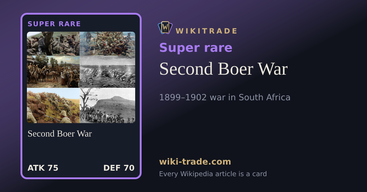 Second Boer War — Super rare card