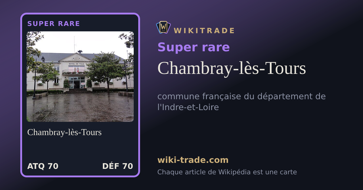 Chambray-lès-Tours — carte Super rare