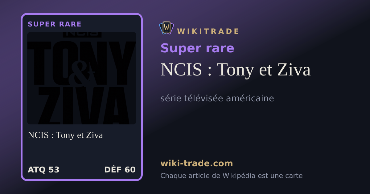 NCIS : Tony et Ziva — carte Super rare