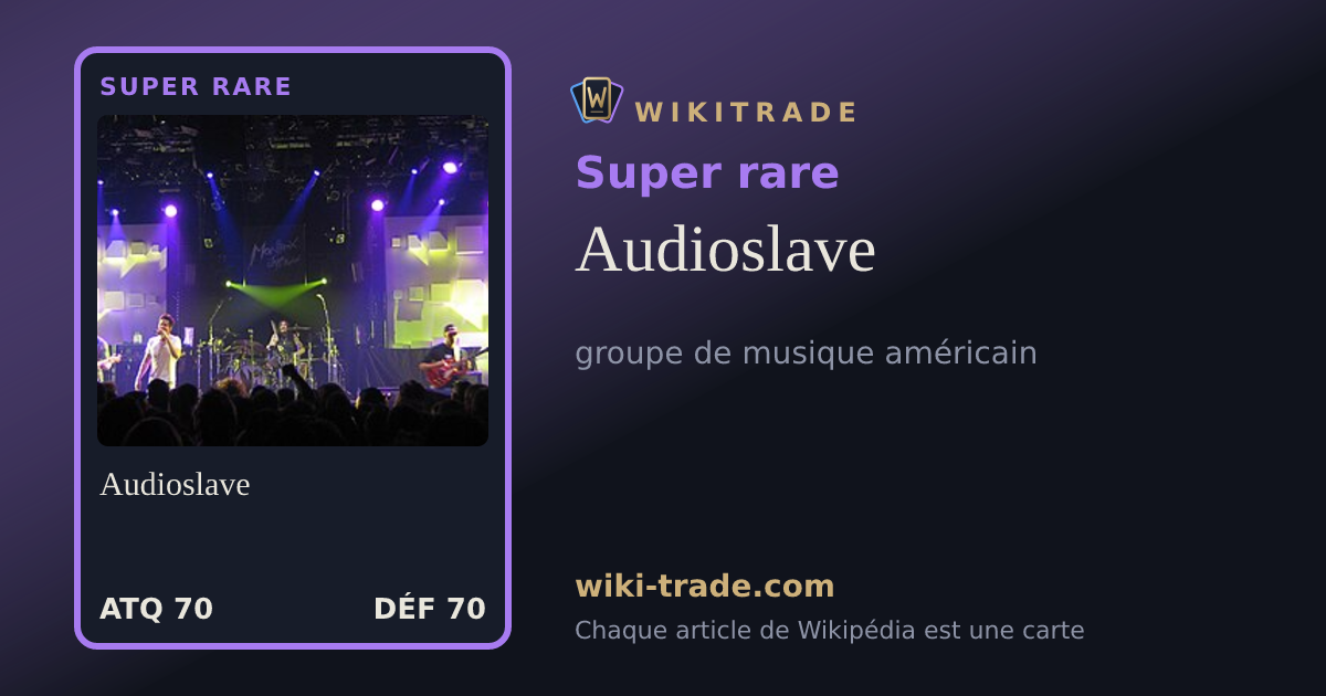 Audioslave — carte Super rare