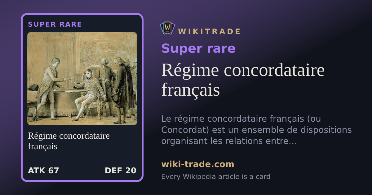 Régime concordataire français — Super rare card