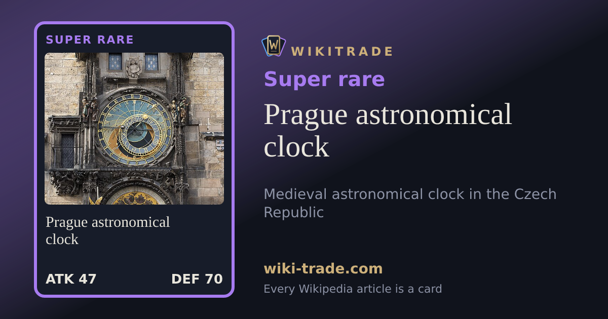 Prague astronomical clock — Super rare card