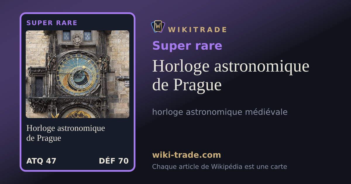 Horloge astronomique de Prague — carte Super rare