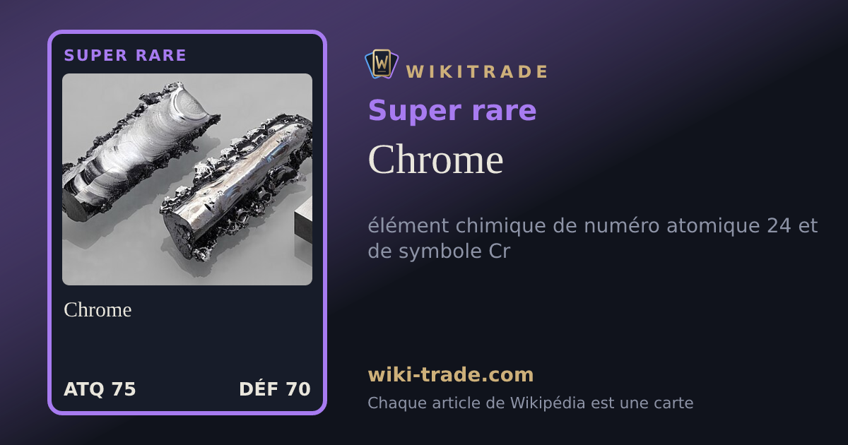 Chrome — carte Super rare