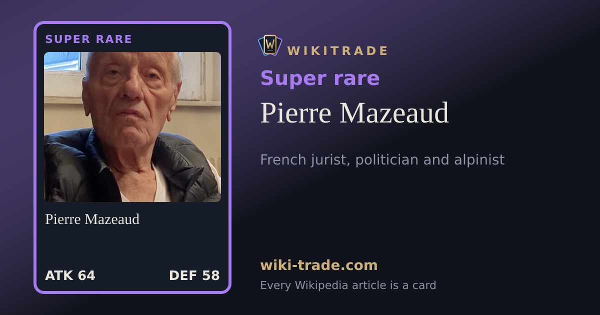 Pierre Mazeaud — Super rare card