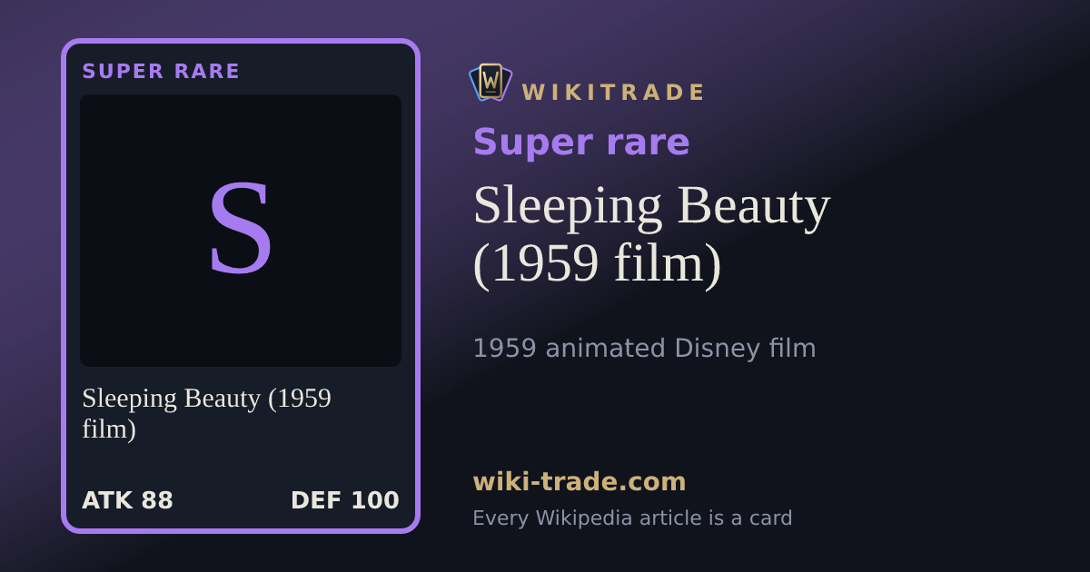 Sleeping Beauty (1959 film) — Super rare card