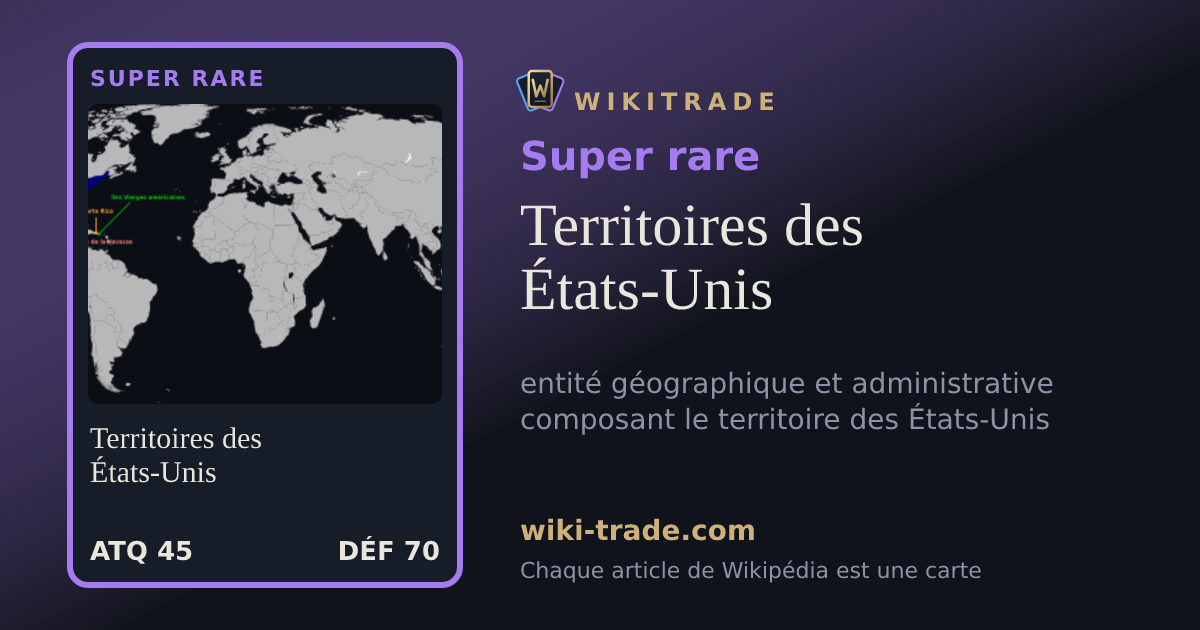 Territoires des États-Unis — carte Super rare