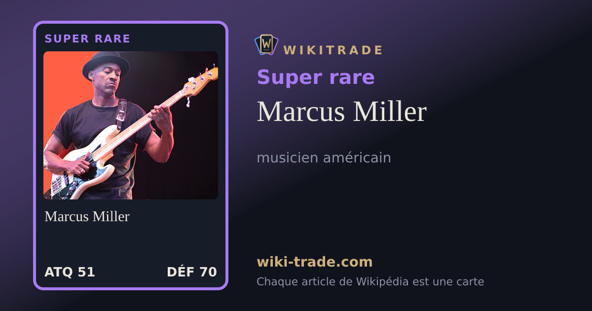 Marcus Miller — carte Super rare