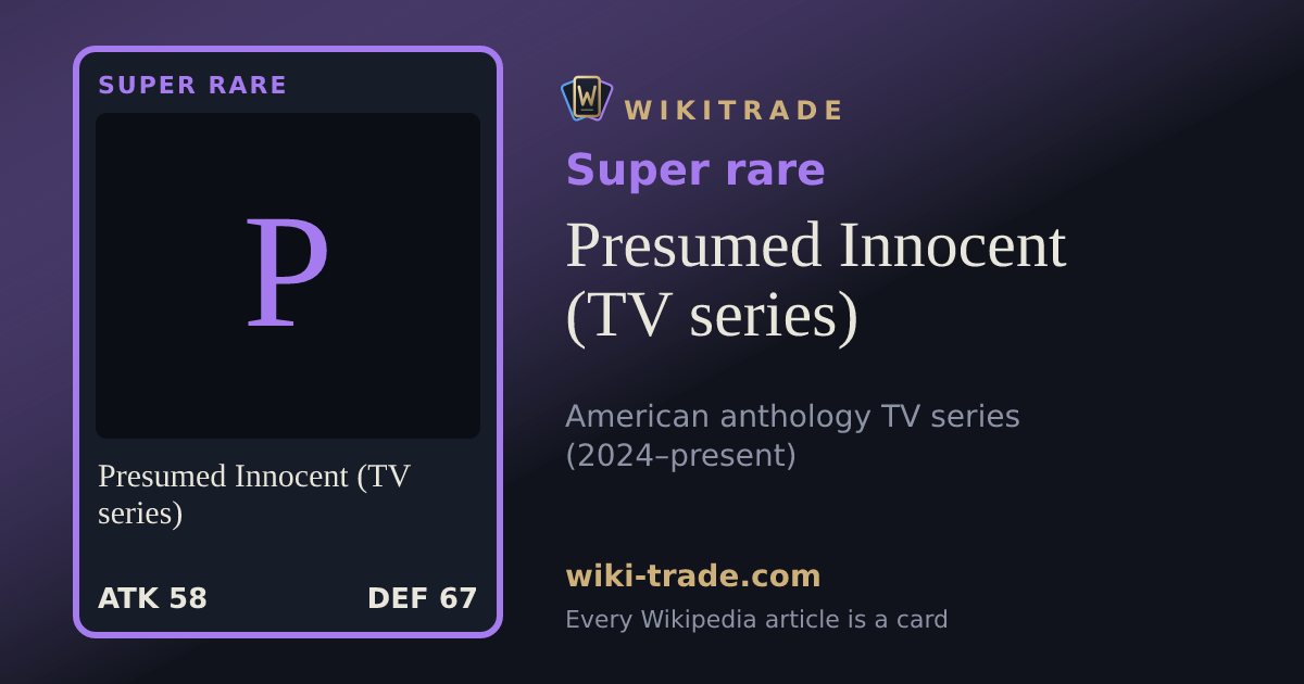 Presumed Innocent (TV series) — Super rare card