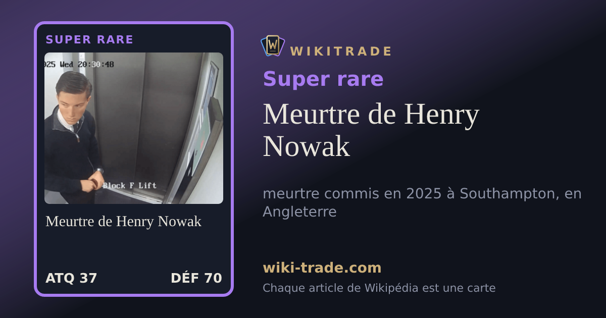 Meurtre de Henry Nowak — carte Super rare