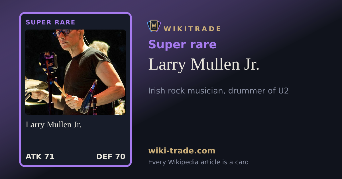Larry Mullen Jr. — Super rare card