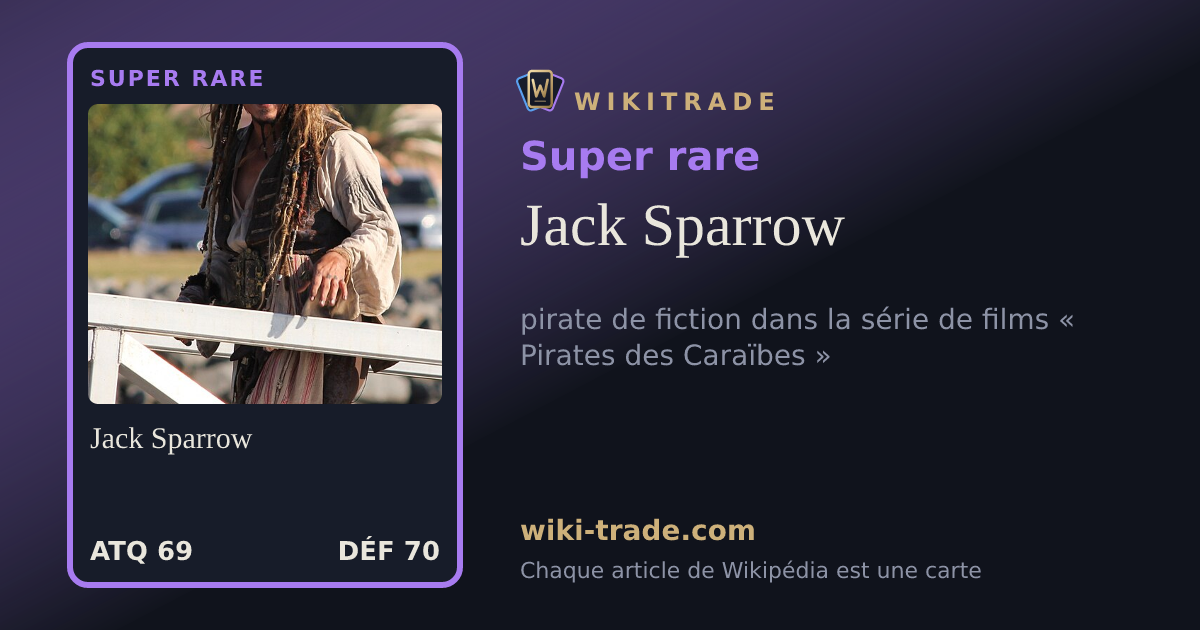Jack Sparrow — carte Super rare