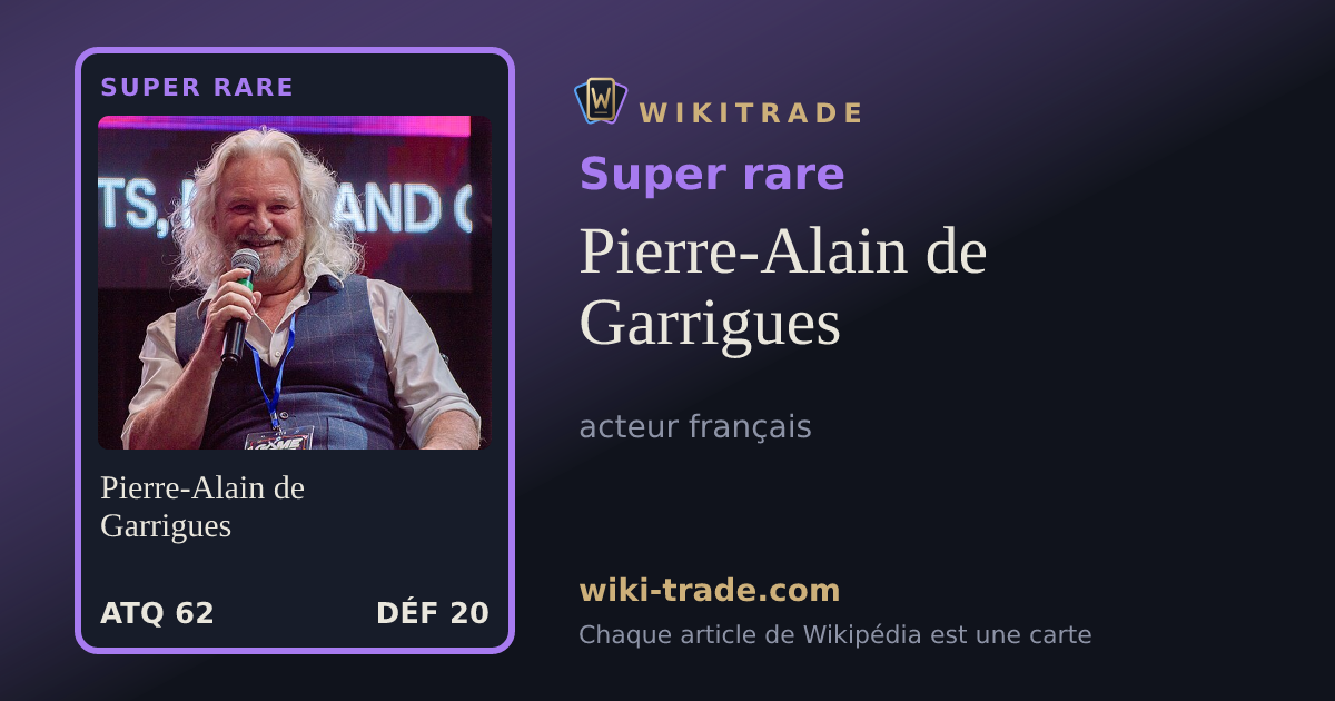 Pierre-Alain de Garrigues — carte Super rare