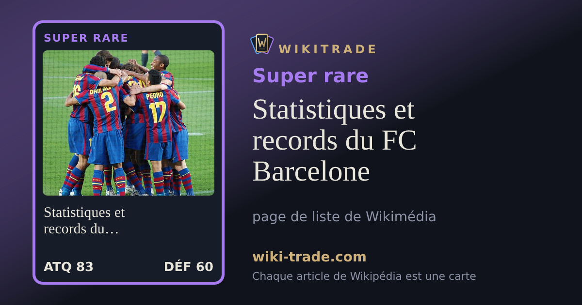 Statistiques et records du FC Barcelone — carte Super rare