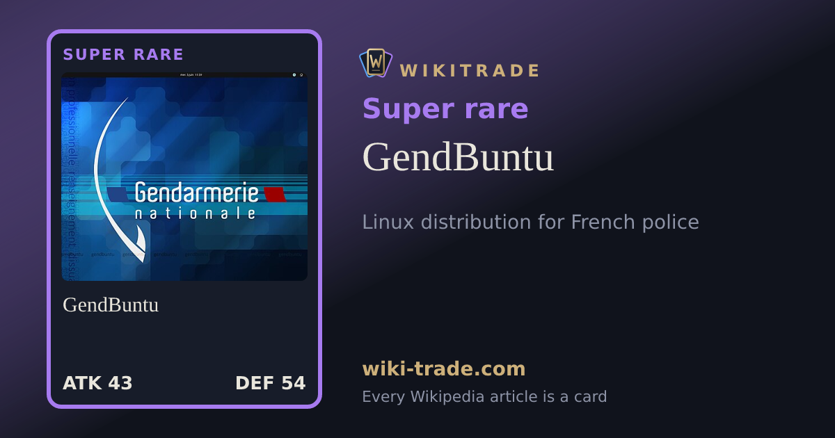 GendBuntu — Super rare card