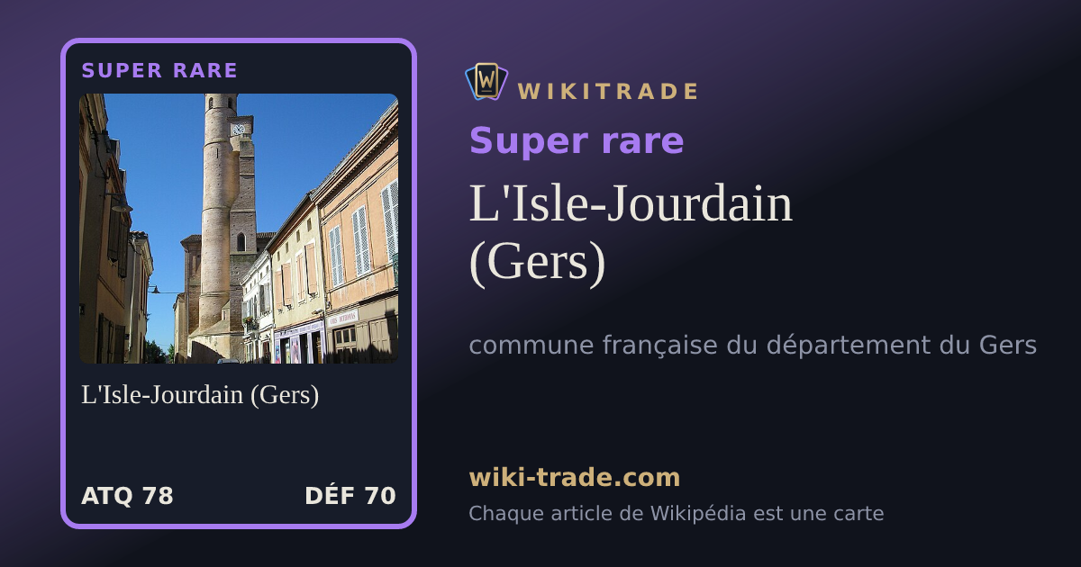 L'Isle-Jourdain (Gers) — carte Super rare