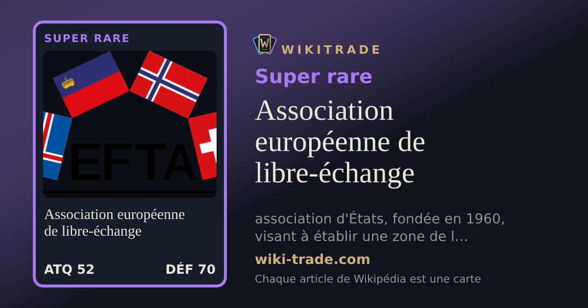 Association européenne de libre-échange — carte Super rare