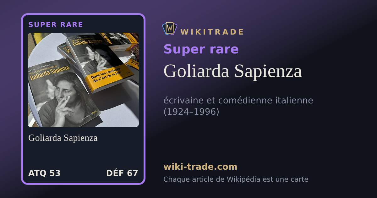 Goliarda Sapienza — carte Super rare