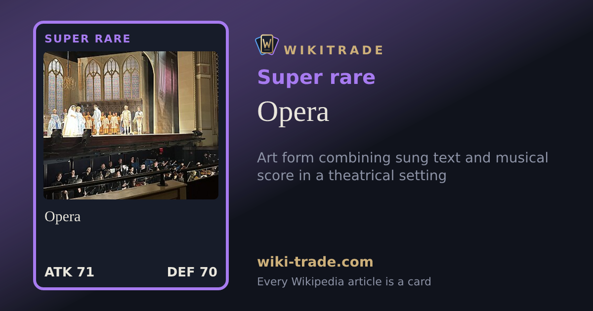 Opera — Super rare card