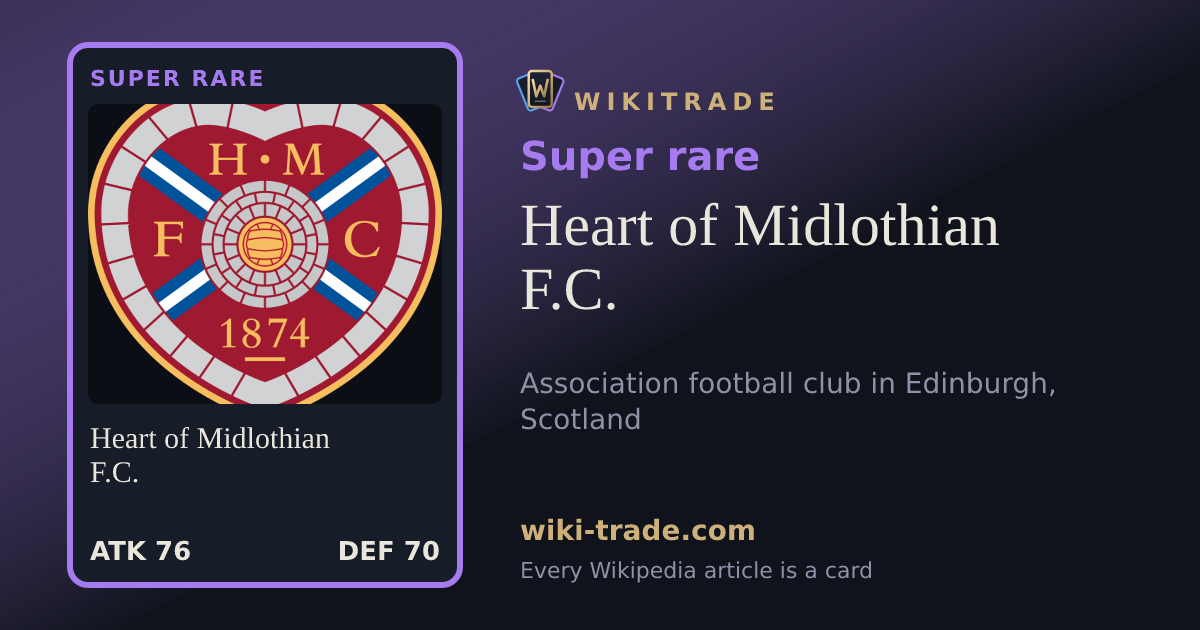 Heart of Midlothian F.C. — Super rare card