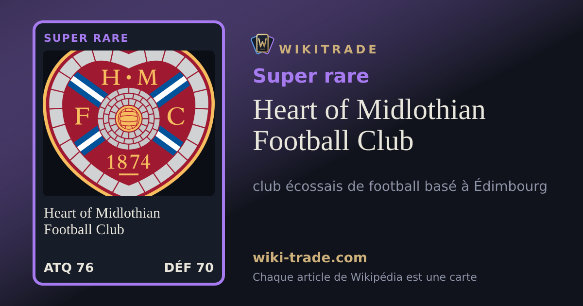 Heart of Midlothian Football Club — carte Super rare