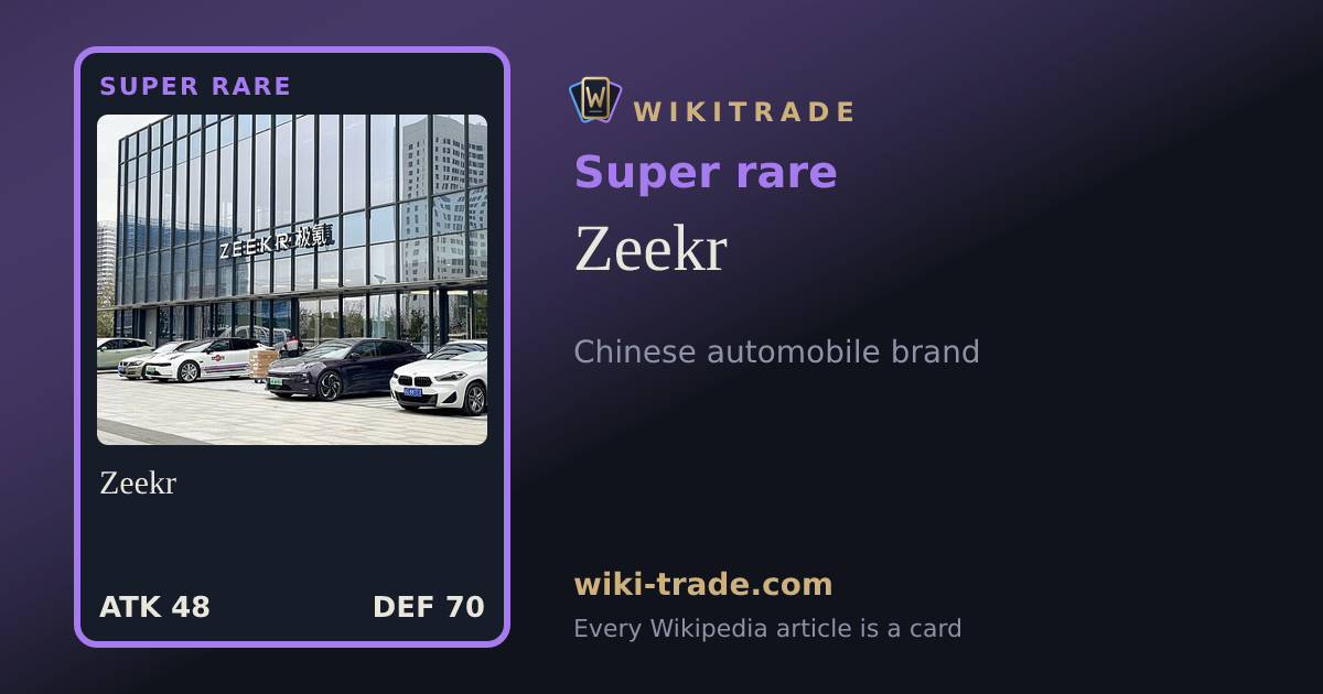Zeekr — Super rare card