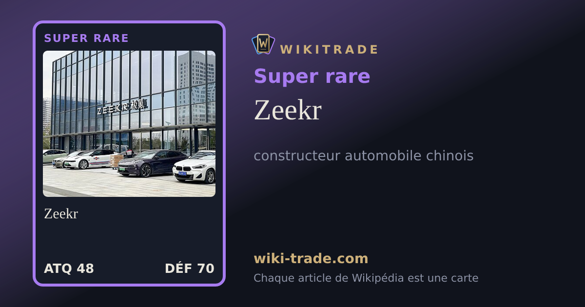 Zeekr — carte Super rare