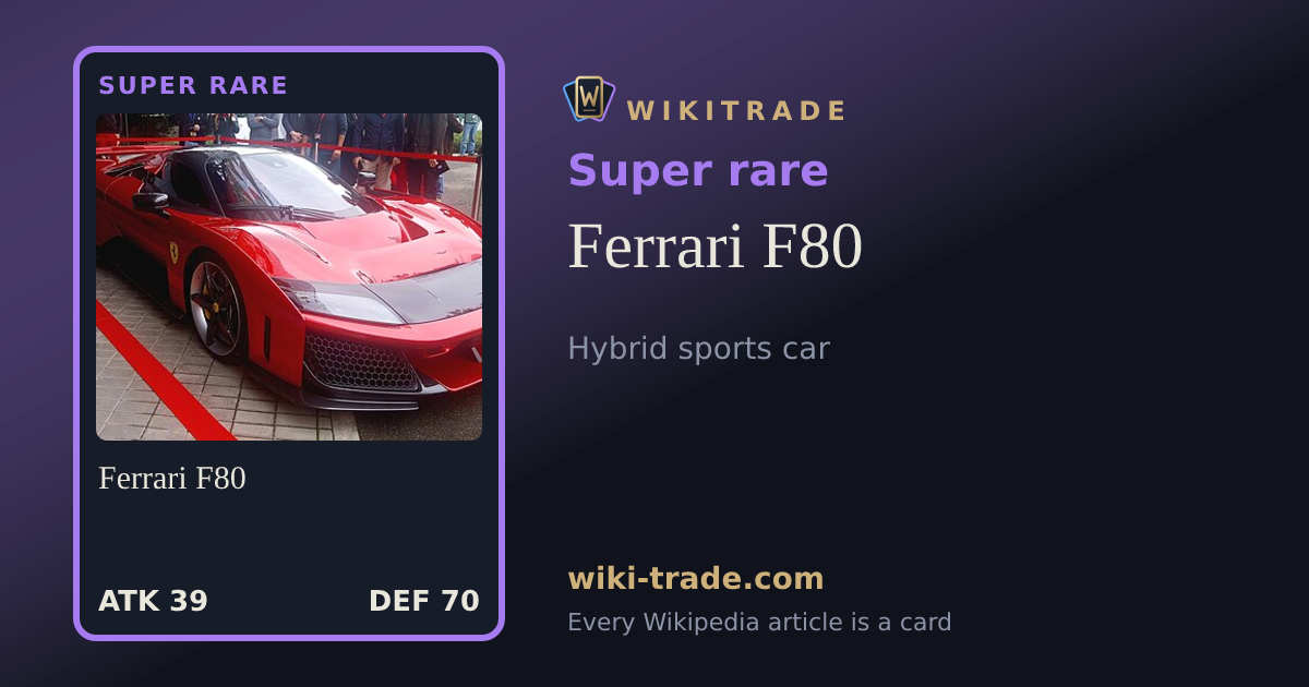 Ferrari F80 — Super rare card