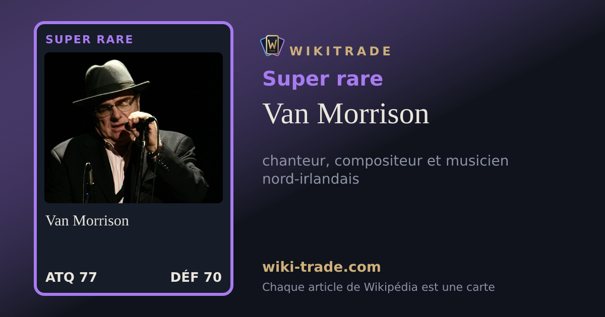 Van Morrison — carte Super rare